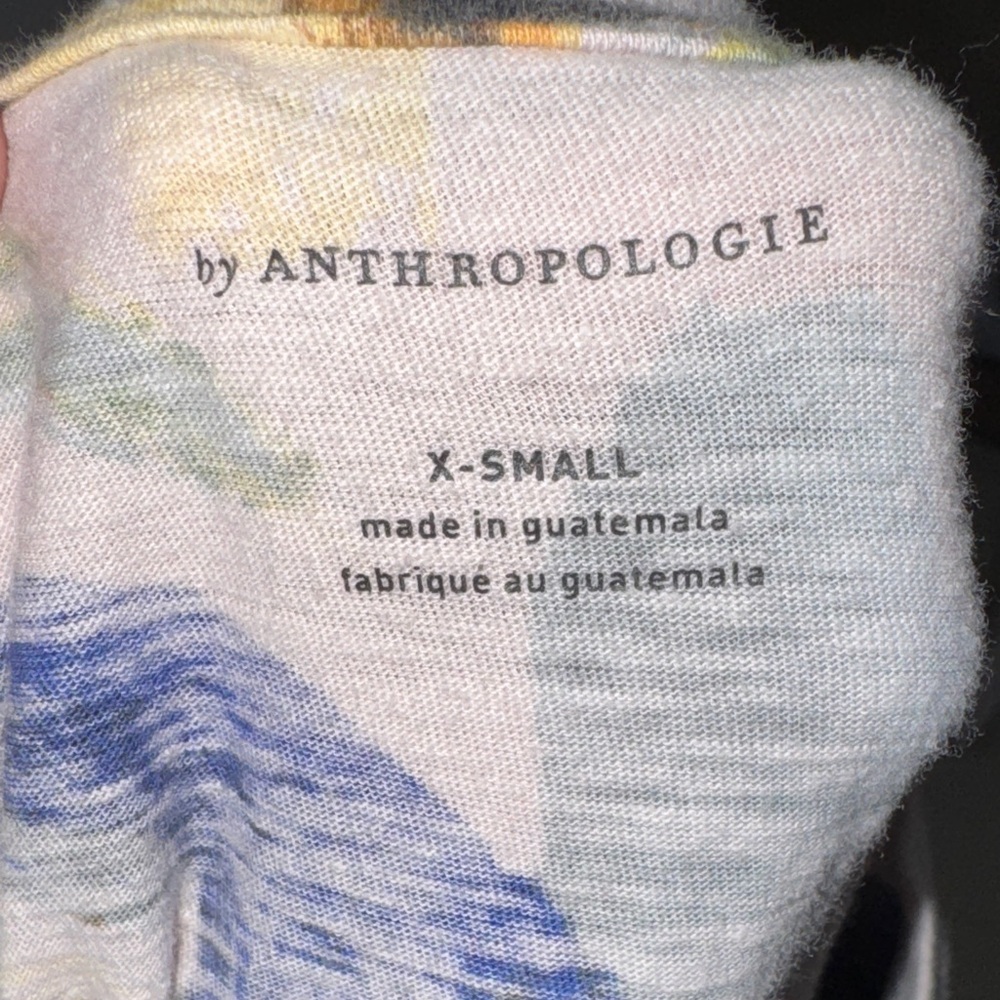 Anthropologie Multicolor Abstract Long Sleeve Top - Picture 7 of 9